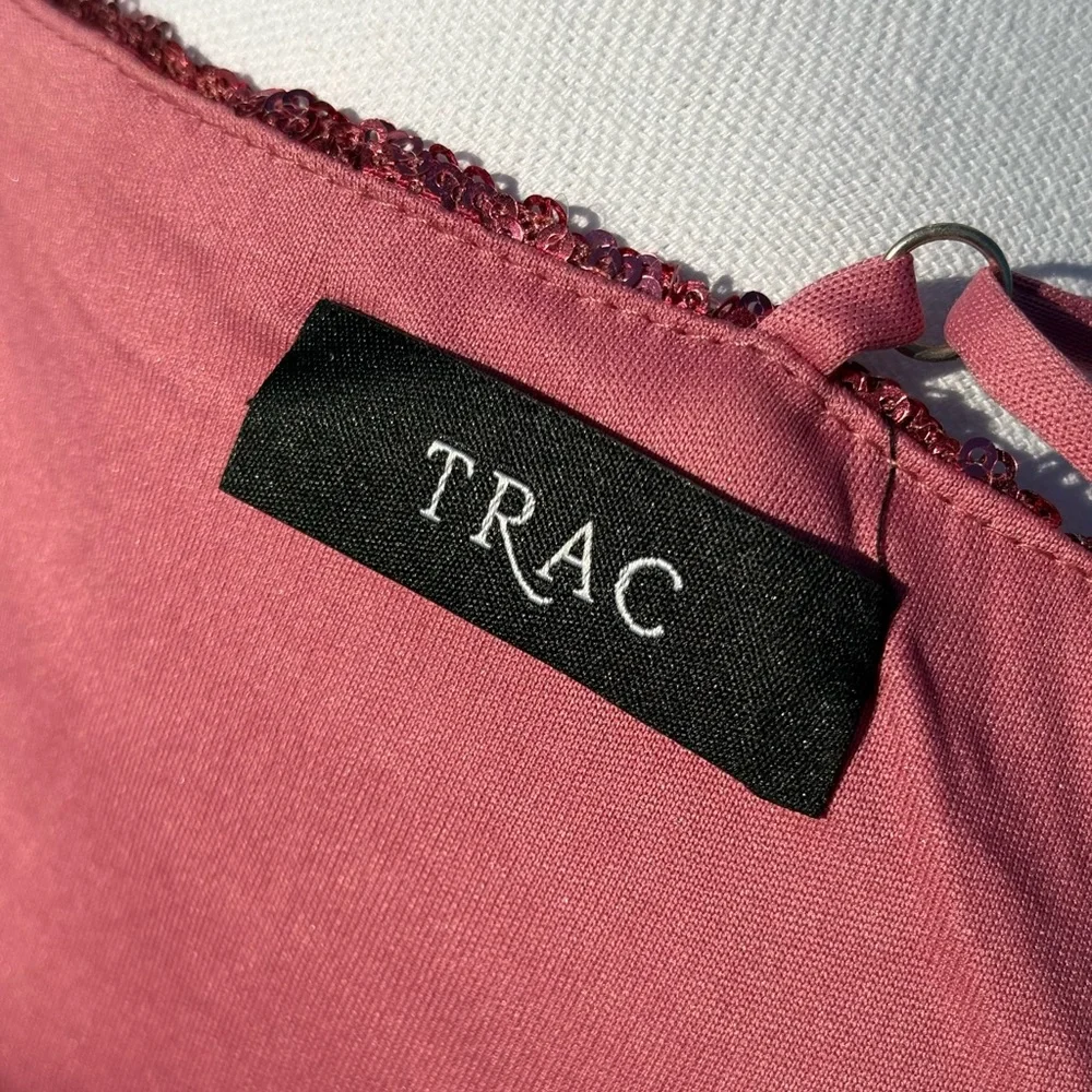 Dolls Kill Trac Pink Sequins Preppy Y2K Mini Dress - Picture 2 of 8